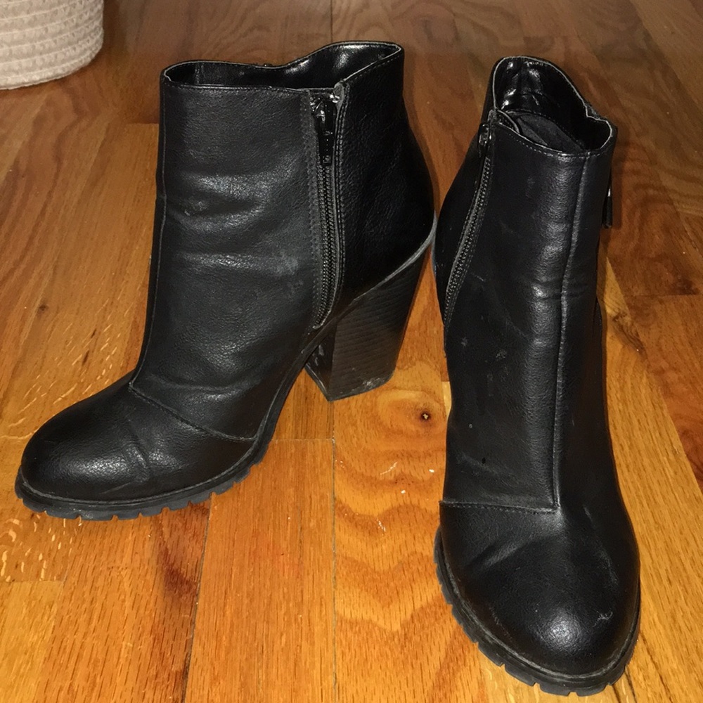 Black Zippered Booties